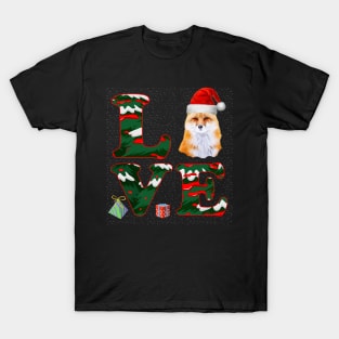 Christmas Pajama Funny Santa Red Plaid Fox Christmas T-Shirt